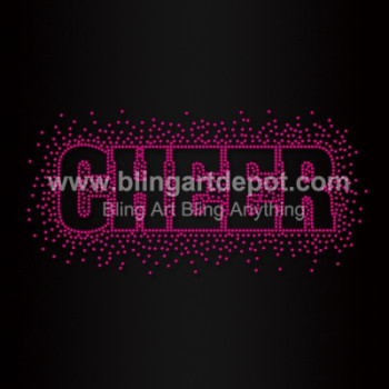 Cheer Rhinestone Iron On Transfers